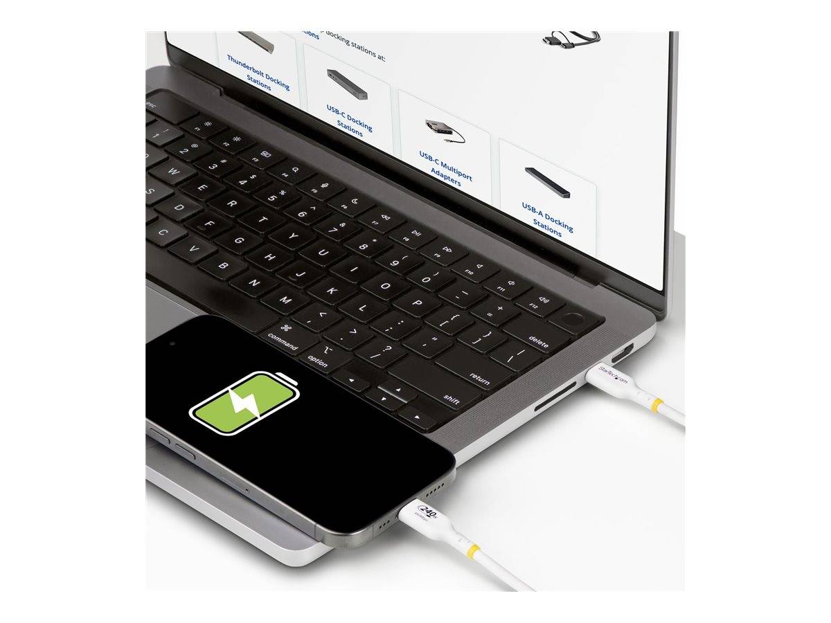 StarTech.com 2m USB-C Ladekabel, USB-IF zertifiziert, 240W PD EPR, M/M - USB-Kabel - 24 pin USB-C (M)