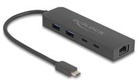 DELOCK - 10 Gbps USB Hub mit 2.5 Gigabit LAN Port und PD 85 W