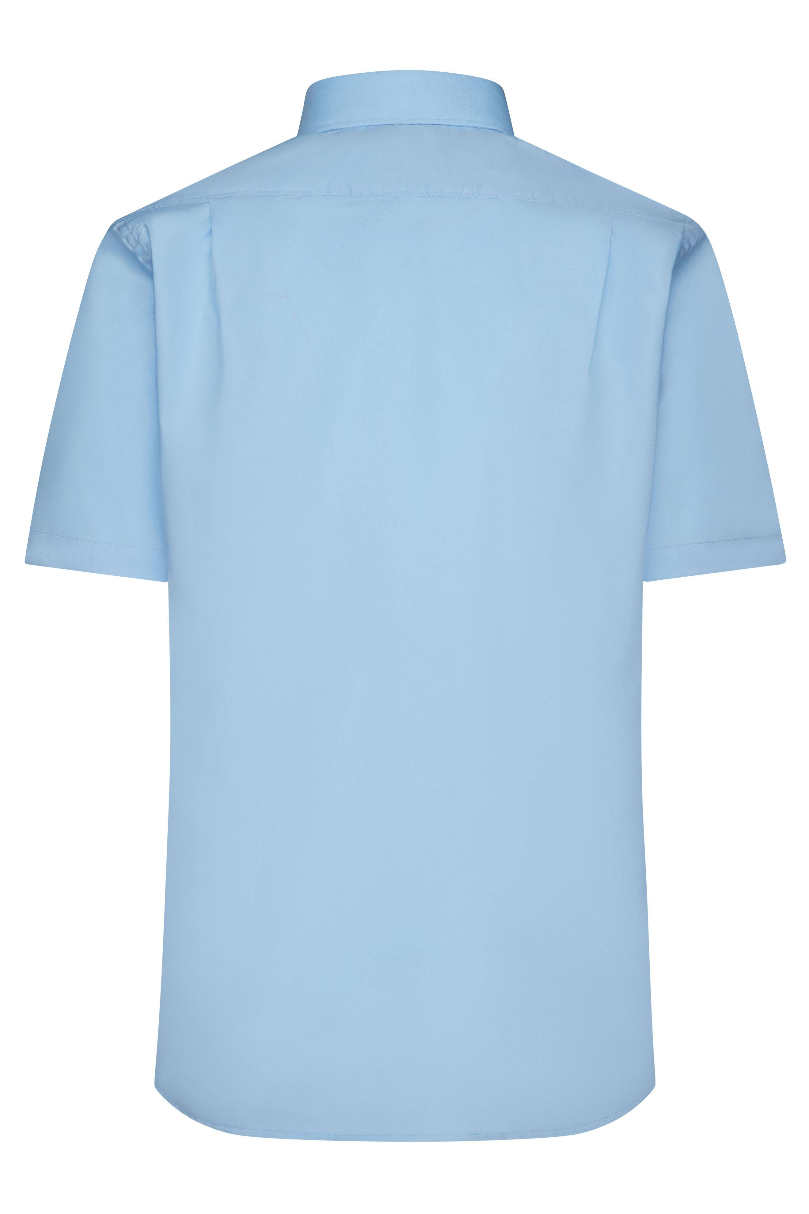 James & Nicholson Men's Kurzarm Hemd Micro-Twill JN684 light-blue_XXL