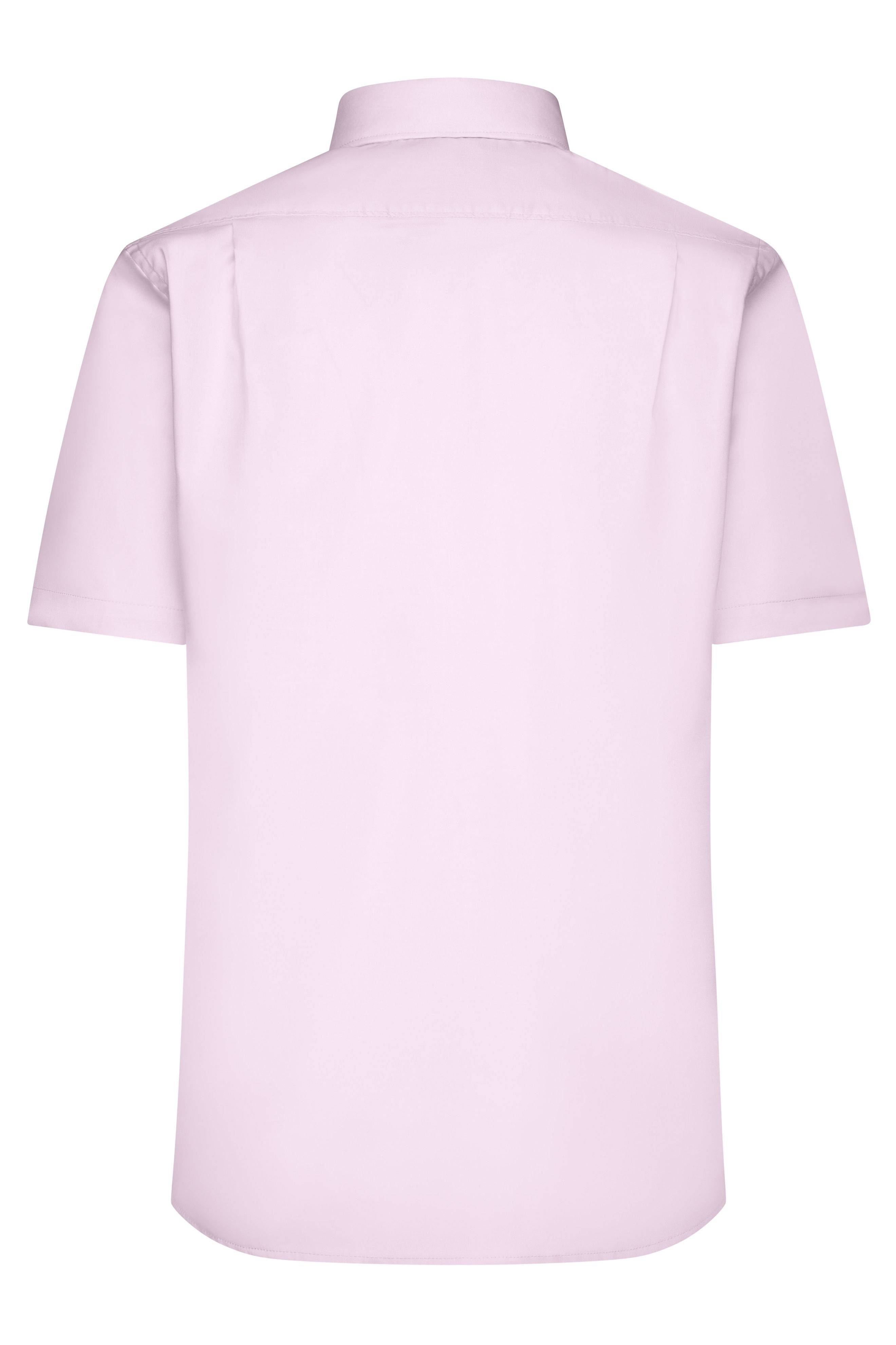 James & Nicholson Men's Kurzarm Hemd Micro-Twill JN684 light-pink_XXL