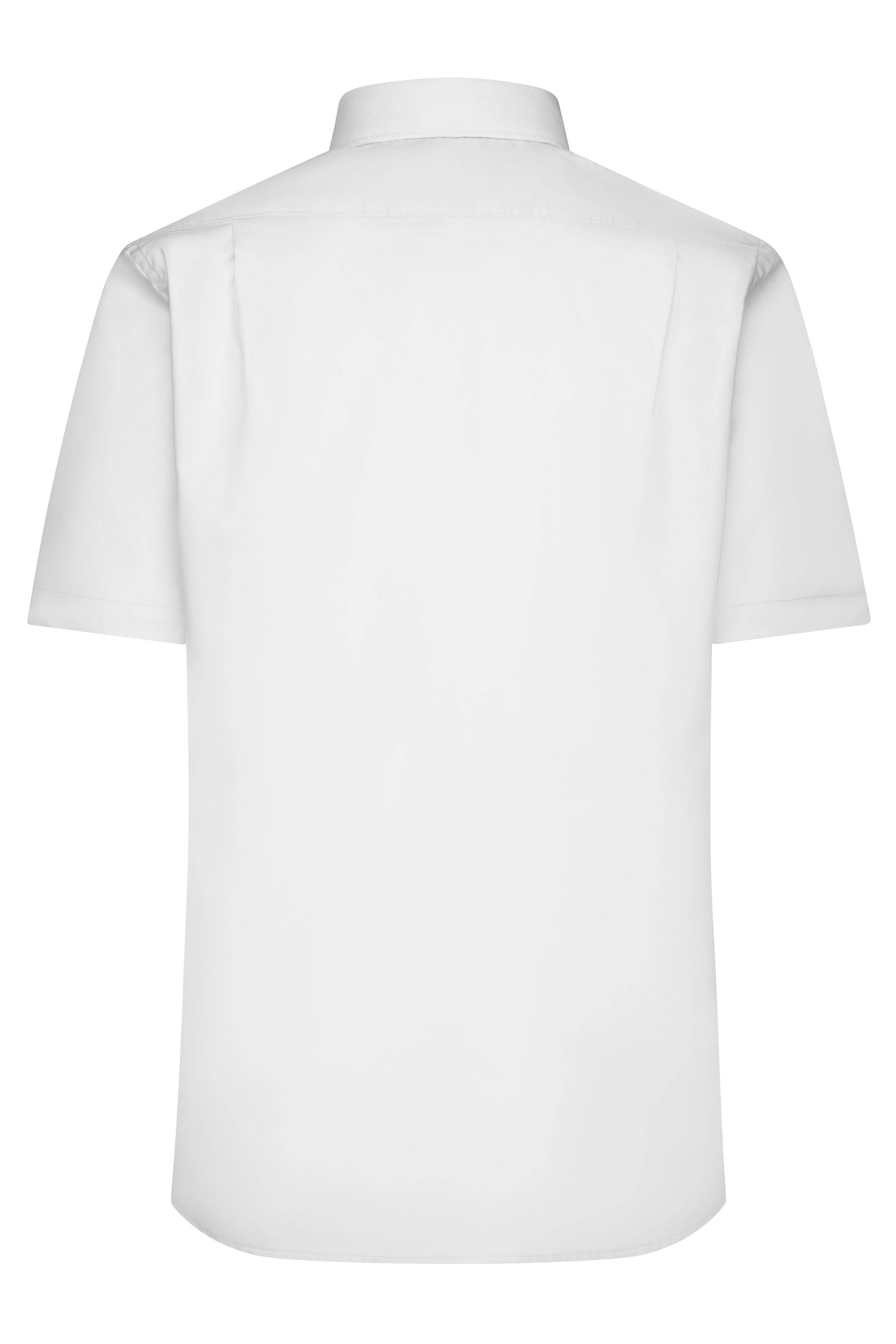 James & Nicholson Men's Kurzarm Hemd Micro-Twill JN684 white_4XL