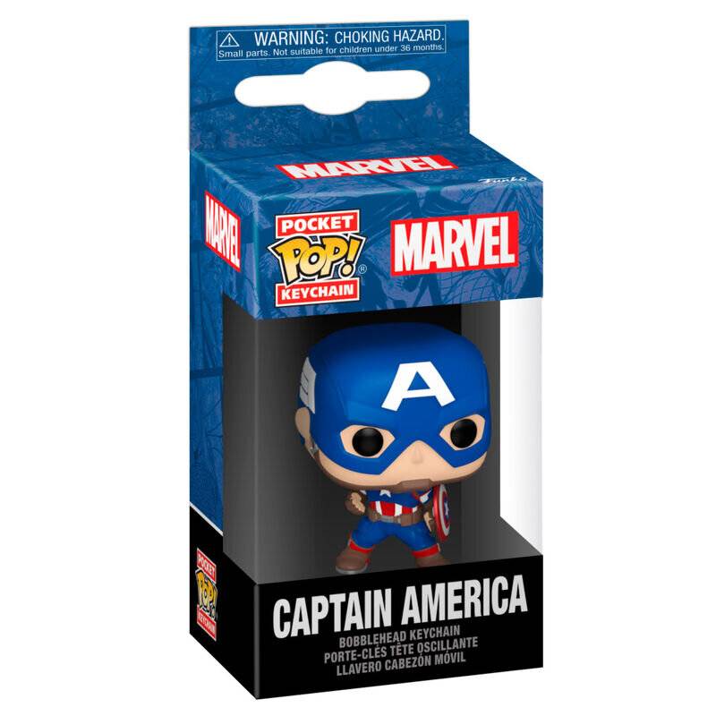 Marvel POP! Vinyl Schlüsselanhänger 4 cm New Classics - Captain America Display (12)