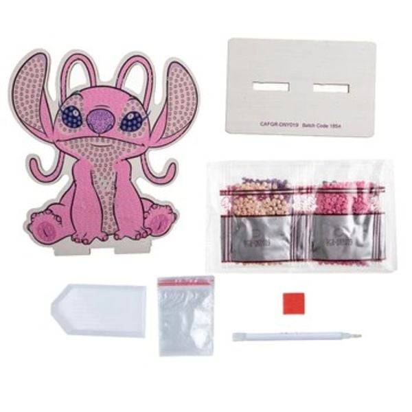 Craft Buddy CAFGR-DNY019 - Crystal Art Buddies, Stitch Angel Disney Series 2, Figur 11cm, Kristallkunst-Bastelset