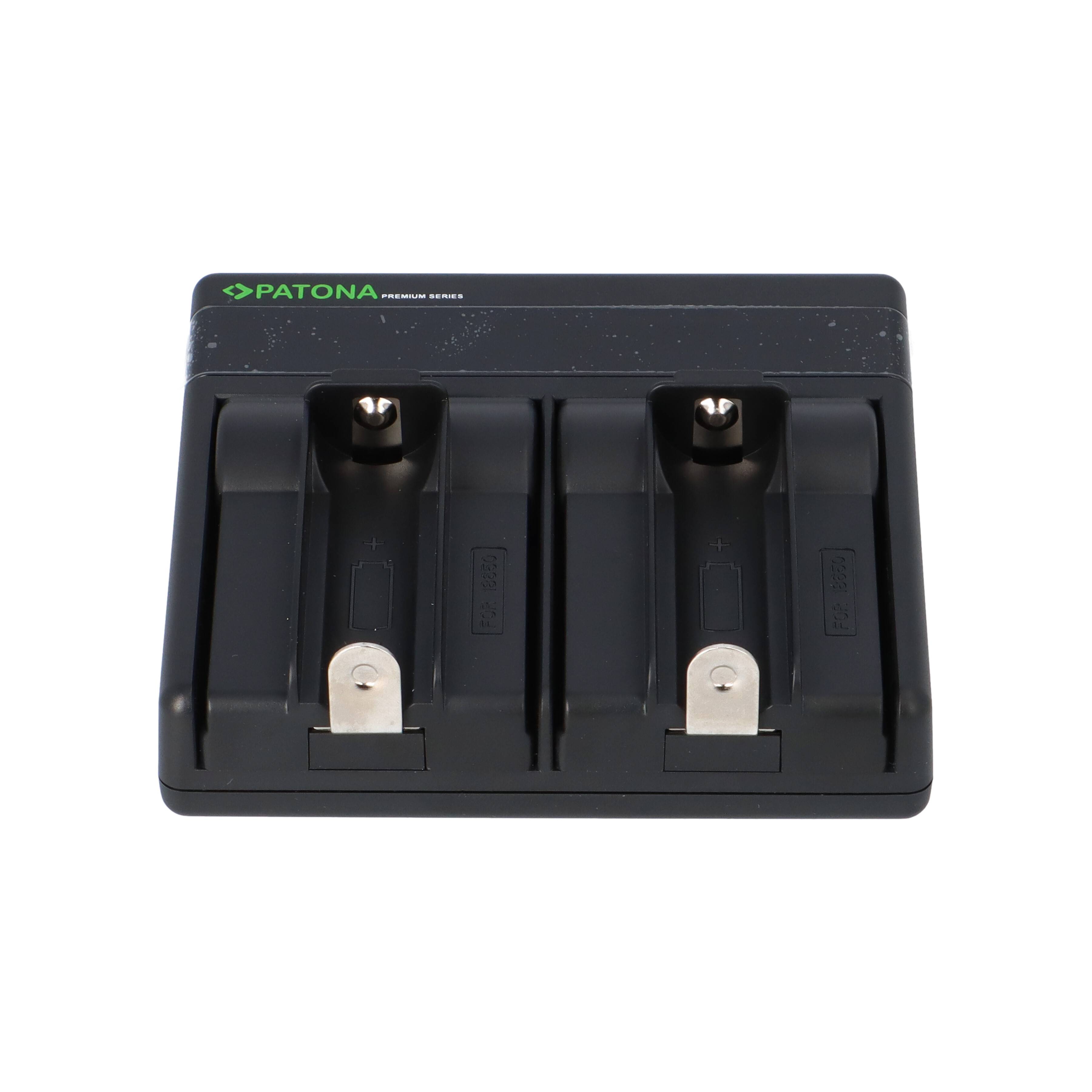 Dual PD Performance Ladegerät + 4 Premium Flattop 18650 Zellen