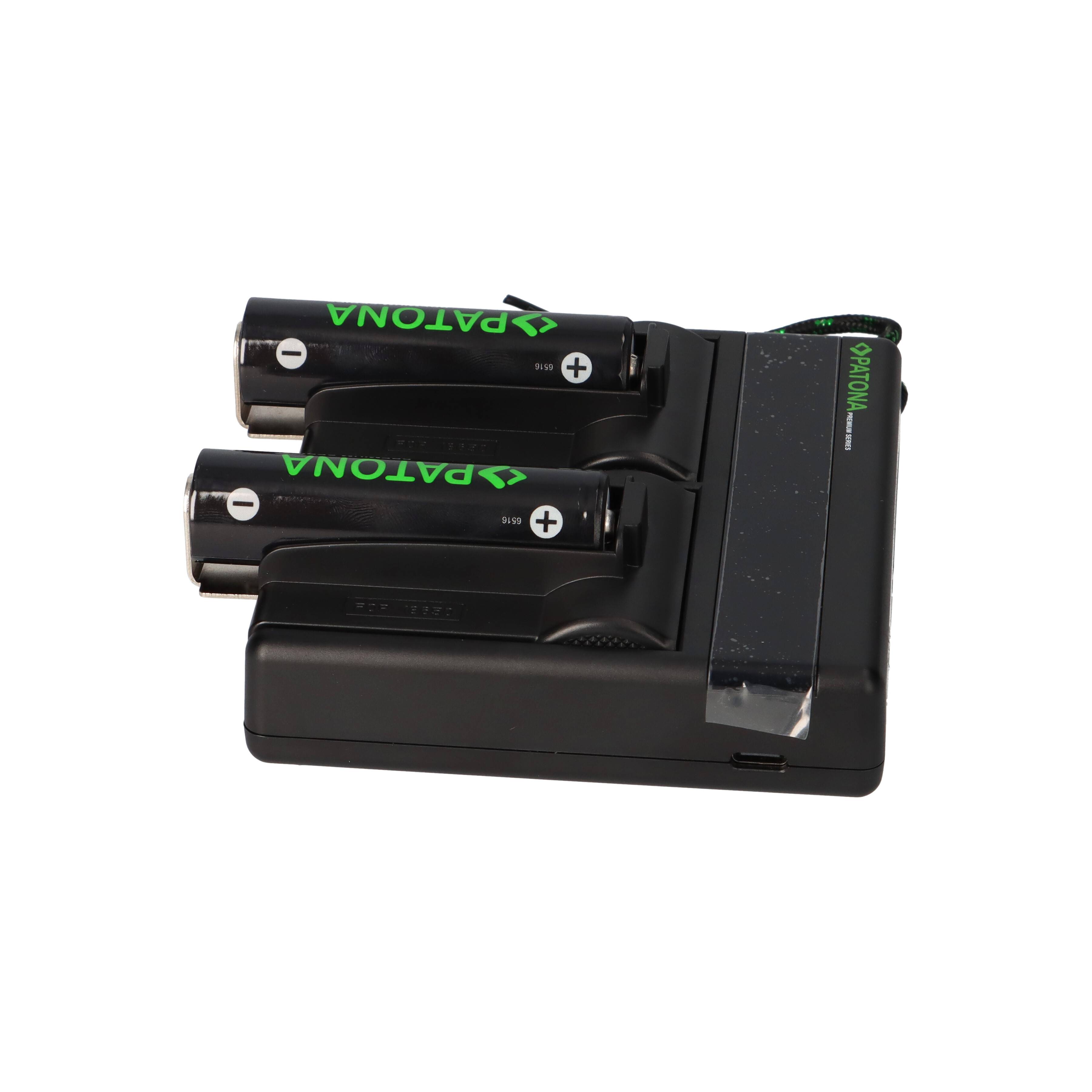 Premium Dual PD Performance Ladegerät + 2 Premium 18650 Zellen