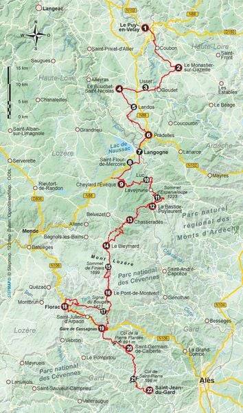 Frankreich: Cevennen Stevensonweg GR 70