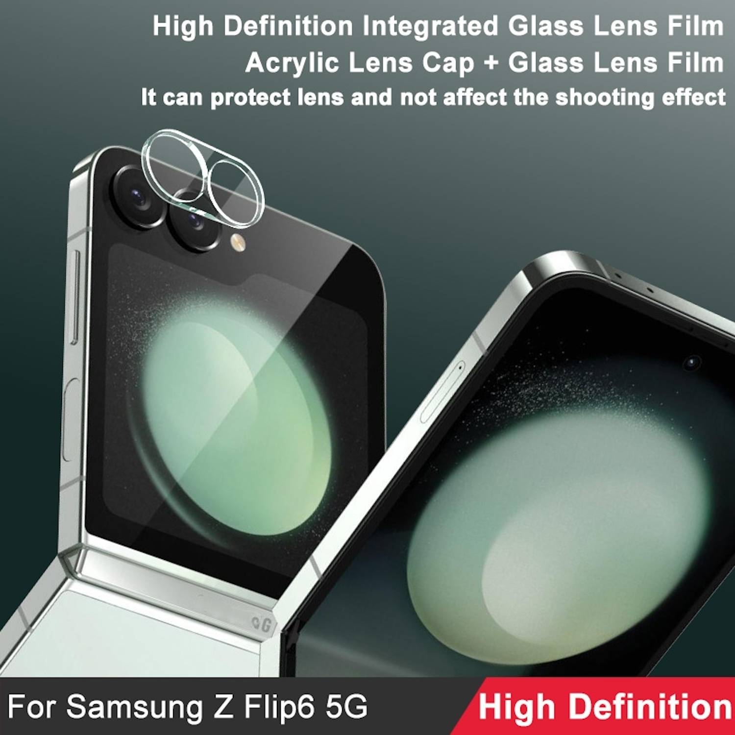 Für Samsung Galaxy Z Flip6 5G Schutz Glas Back Kamera Komplettschutz