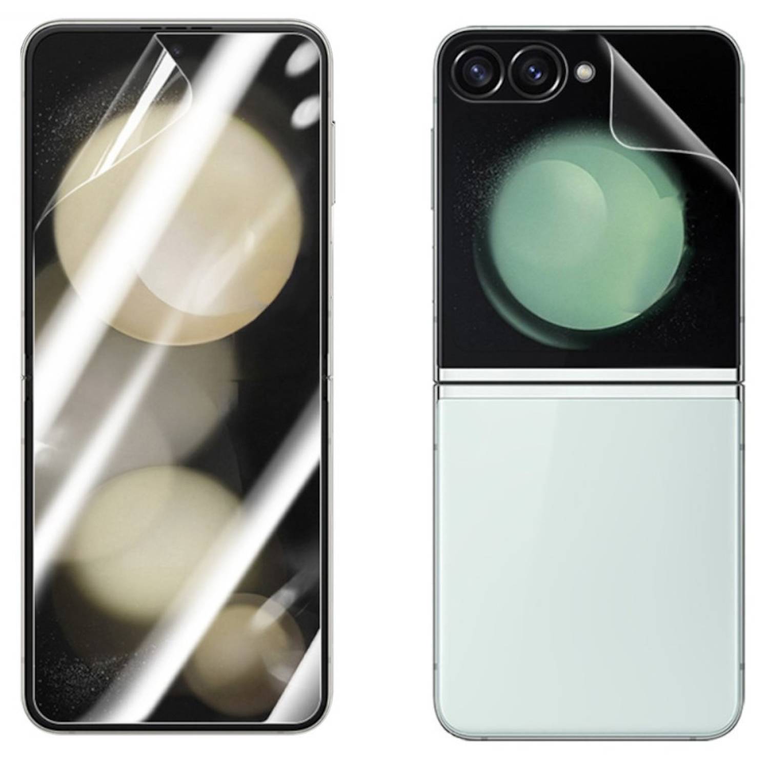 Für Samsung Galaxy Z Flip6 2 in 1 Protector Hydrogel Display Folie