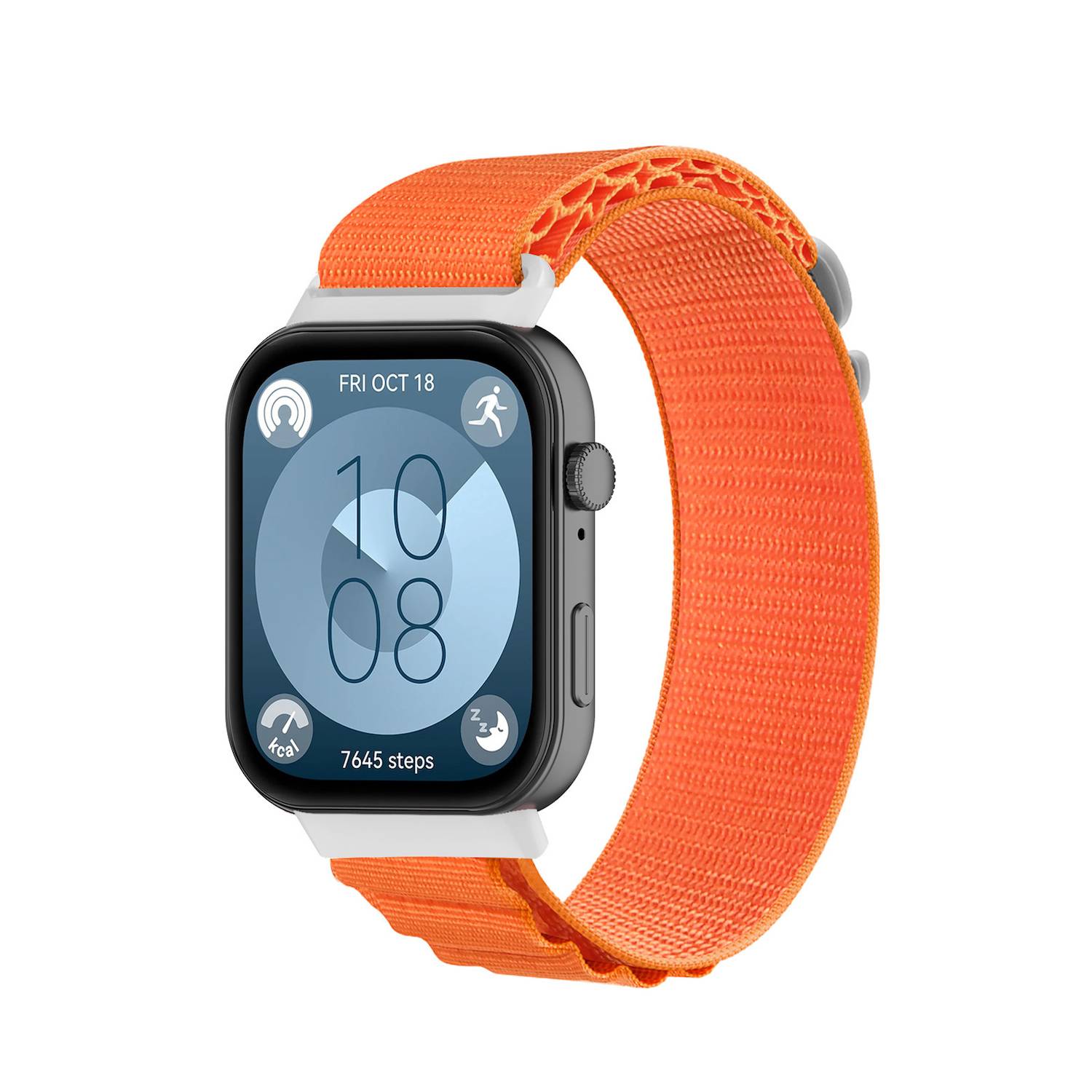 Für Huawei Watch Fit 3 Elastisches Sport Nylon Armband Ersatz Orange