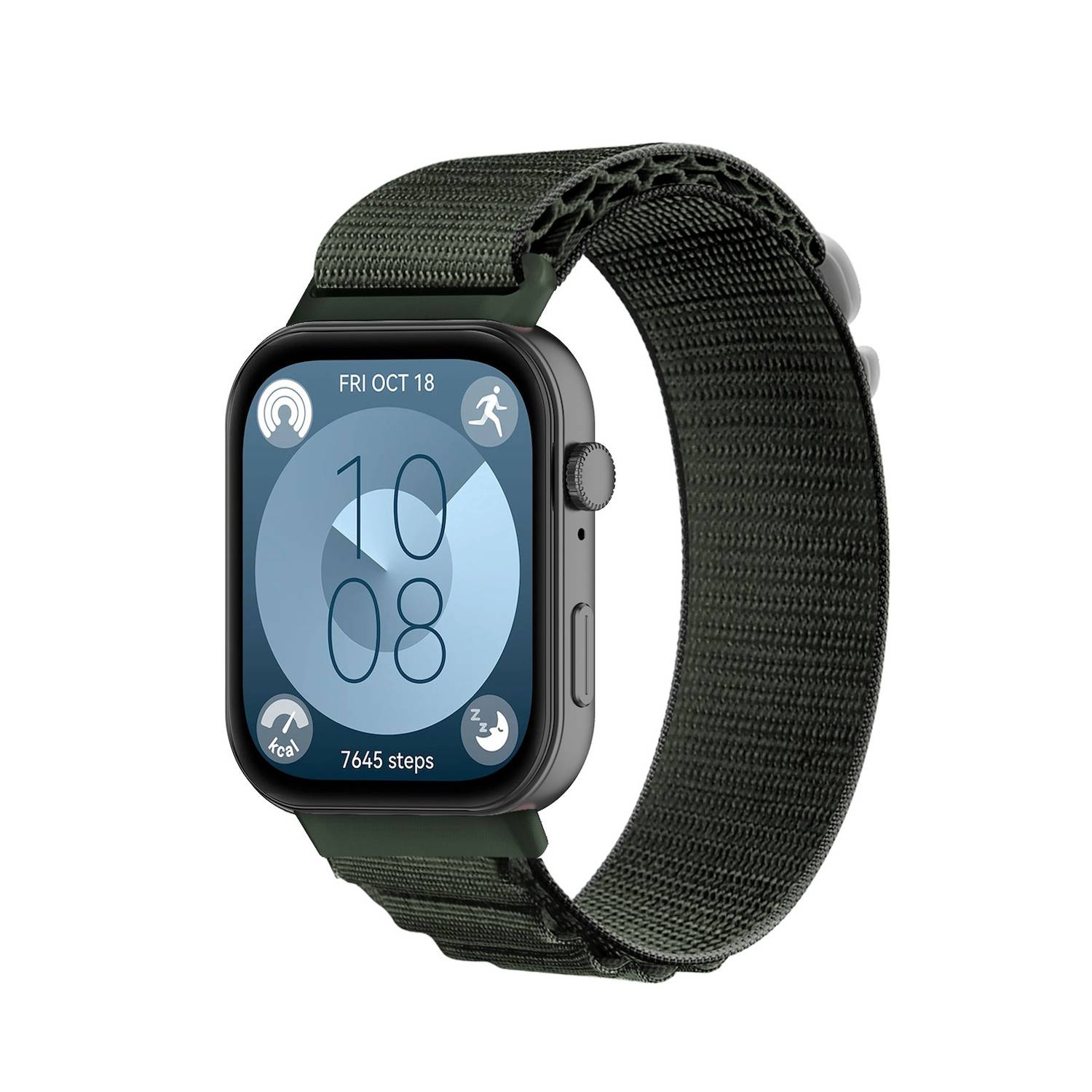 Für Huawei Watch Fit 3 Elastisches Sport Nylon Armband Ersatz Grün