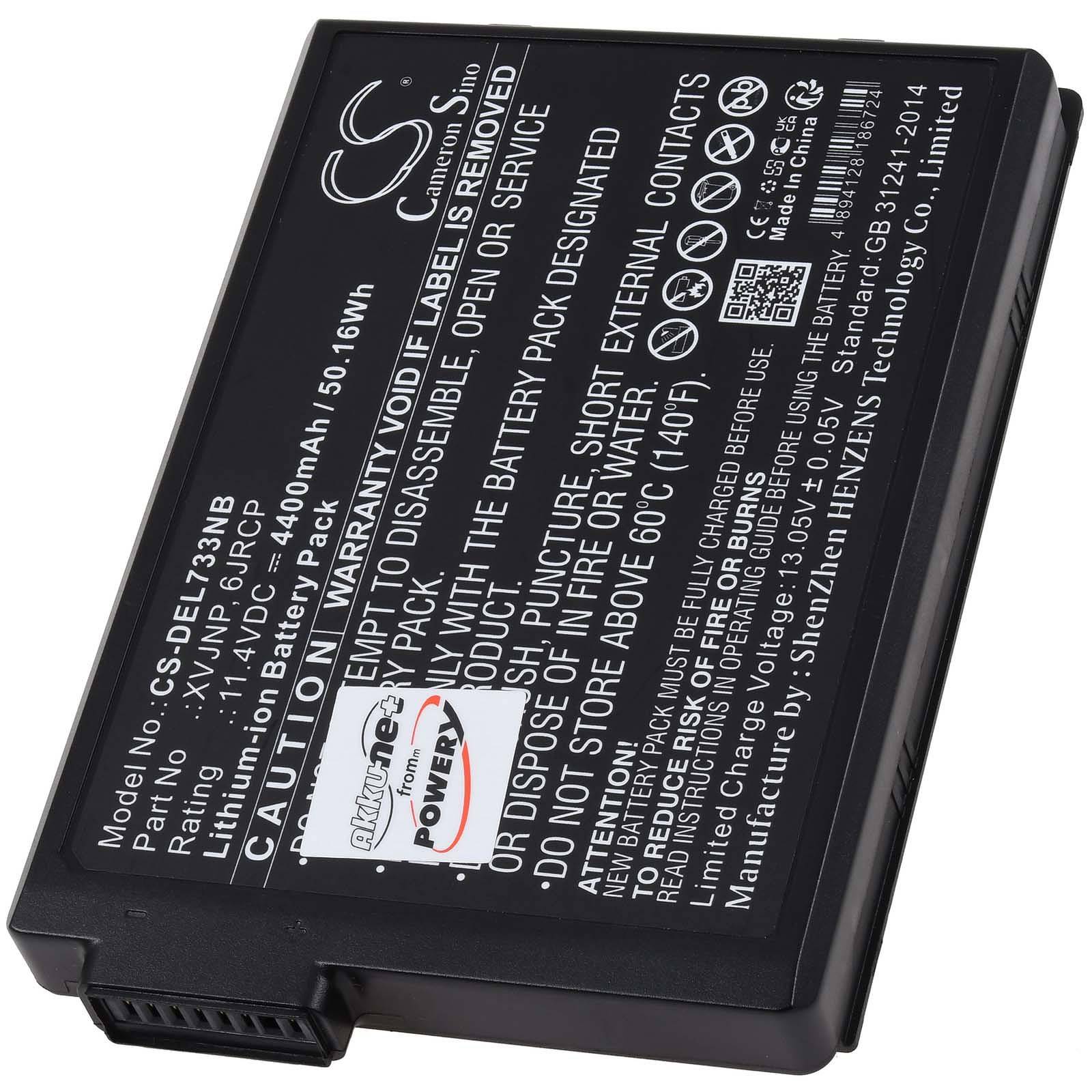 Powery Akku kompatibel mit Dell Typ XVJNP, 11,4V, Li-Ion