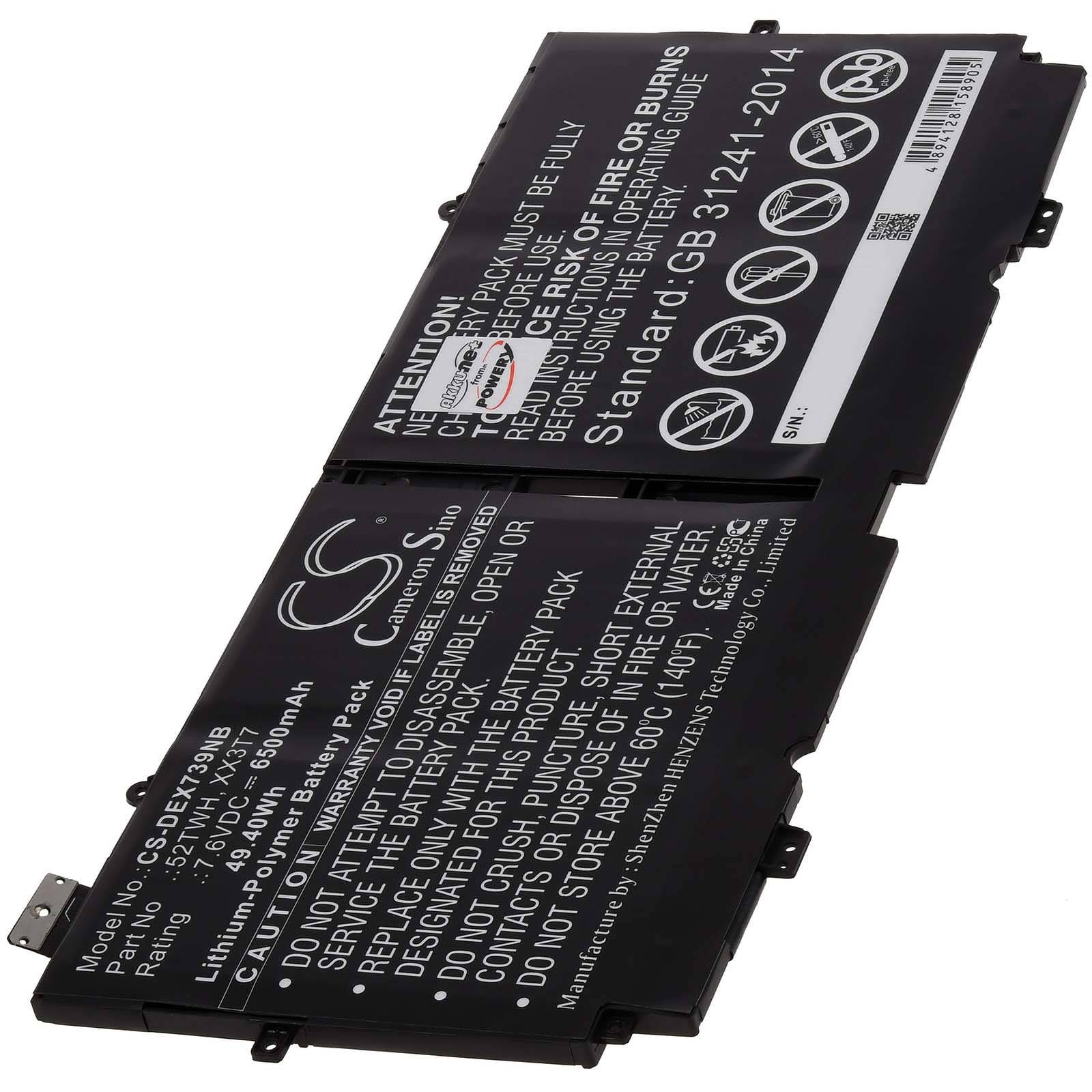 Powery Akku kompatibel mit Dell Typ XX3T7, 7,6V, Li-Polymer