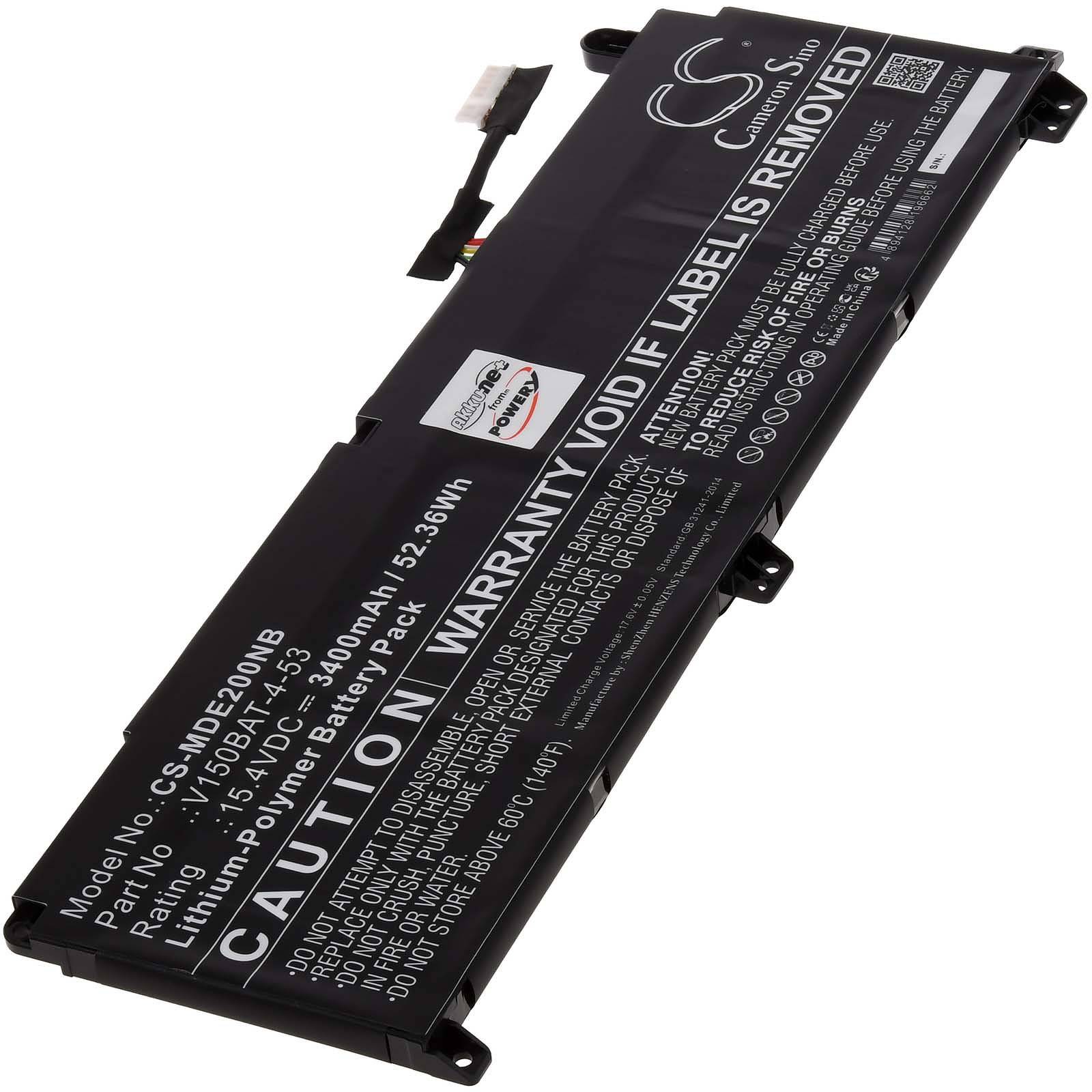 Powery Akku für Medion Erazer Scout E20 Laptop, 11,55V, Li-Polymer