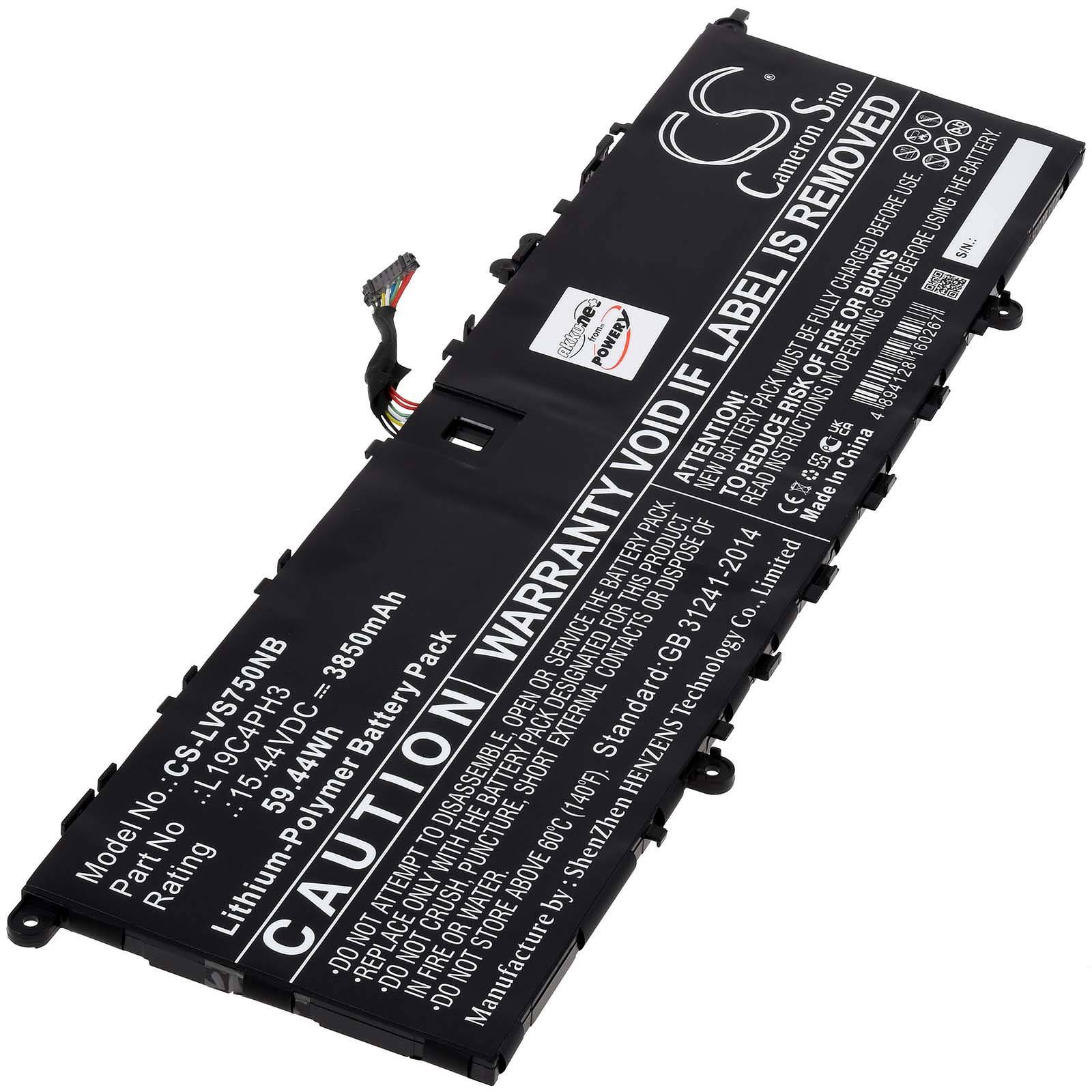 Powery Akku für Lenovo Yoga S750-14 Pro Laptop, 15,44V, Li-Polymer