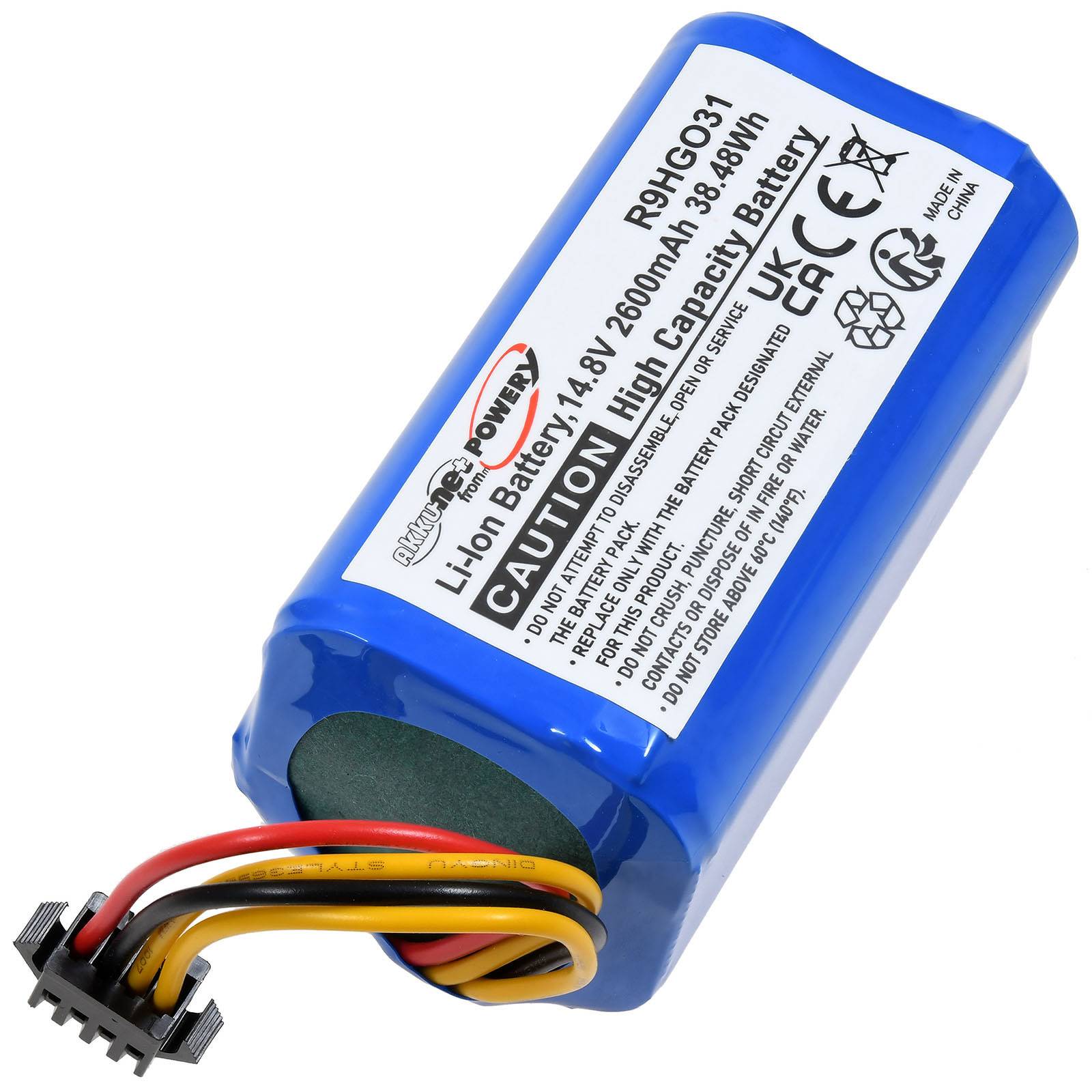 Powery Akku für Easyhome 700143 Saugroboter, 14,8V, Li-Ion