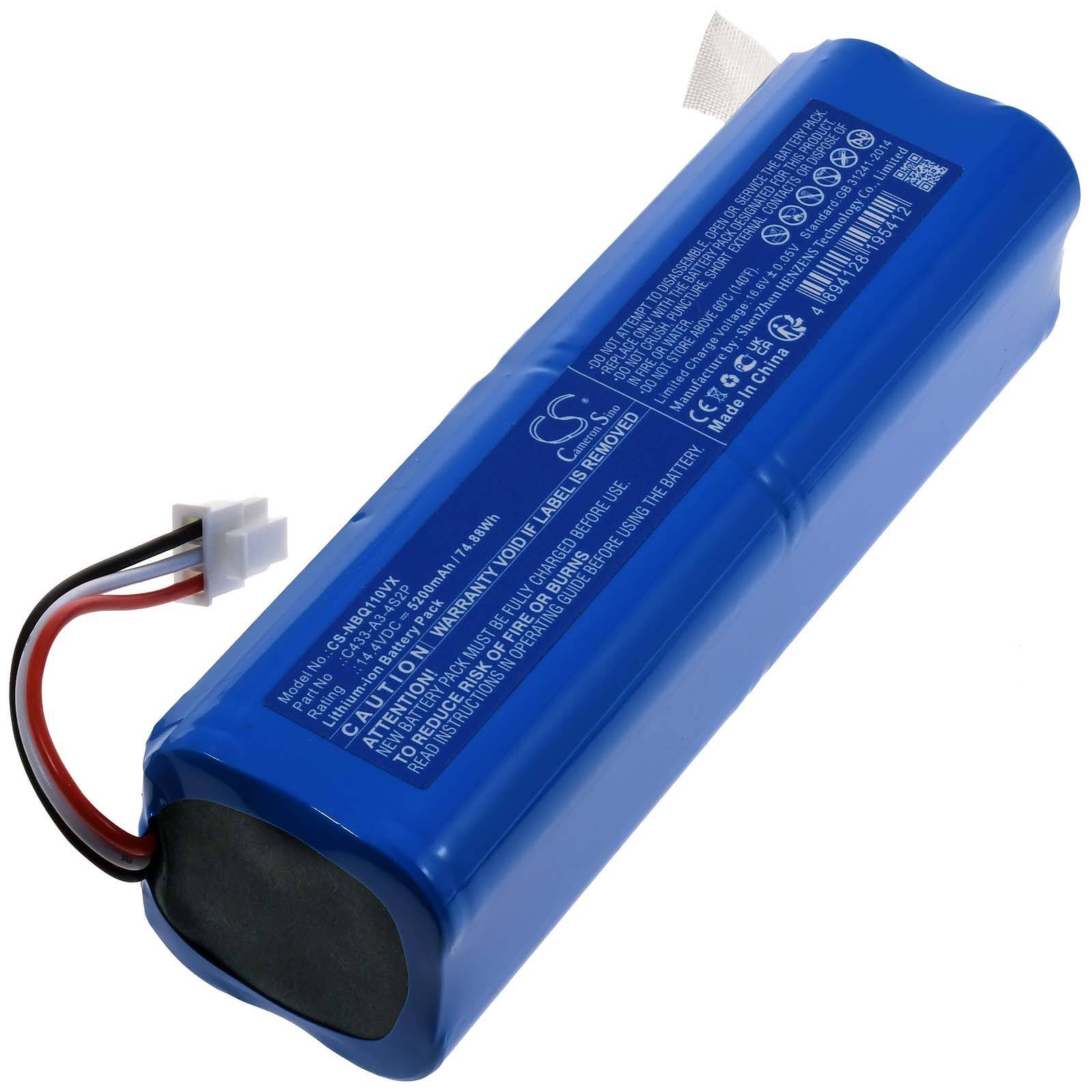 Powery Akku passend für Saugroboter Neabot NoMo Q11 Typ C1048A2, 14,4V, Li-Ion