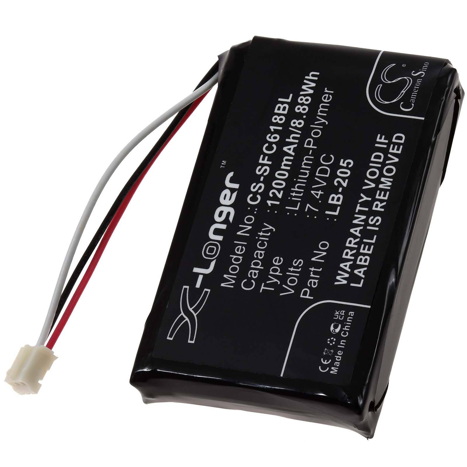 Powery Akku passend für Geldscheinprüfer Safescan 6185 Typ LB-205, 7,4V, Li-Polymer