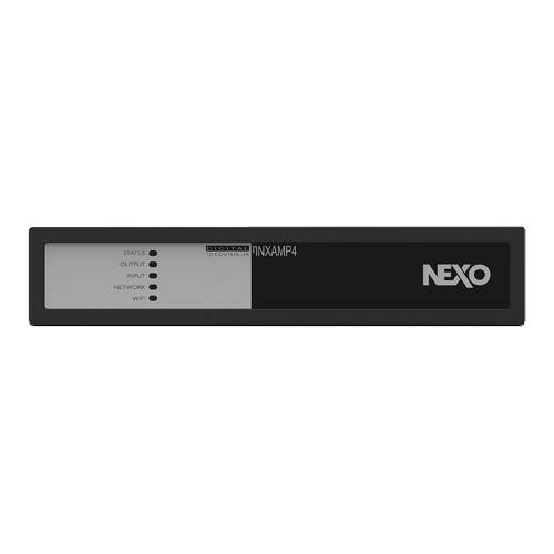 NEXO NANONXAMP4-D - 4-Kanal Leistungs-TD-Controller mit Dante (4x 250 W | 1/2 1HE Rackgerät) in schwarz/ silber
