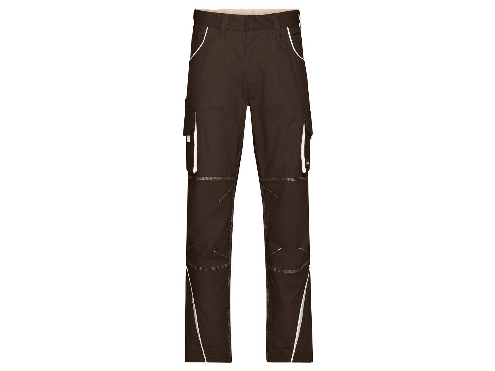 James & Nicholson® JN847 Workwear Pants Mit hochwertigen Details brown/stone_54