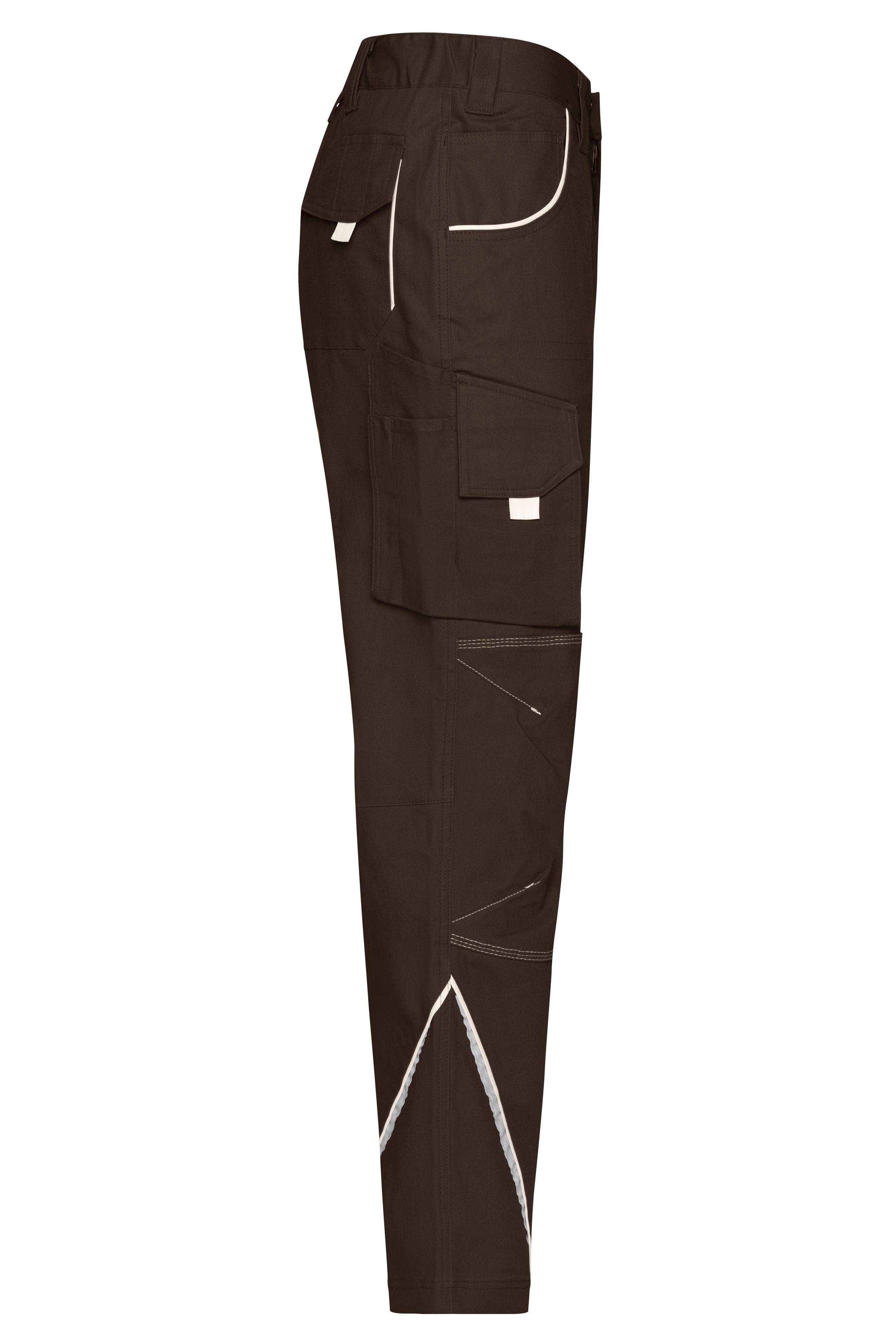 James & Nicholson® JN847 Workwear Pants Mit hochwertigen Details brown/stone_27