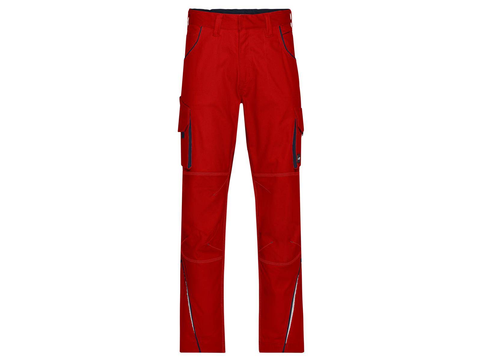 James & Nicholson® JN847 Workwear Pants Mit hochwertigen Details red/navy_50