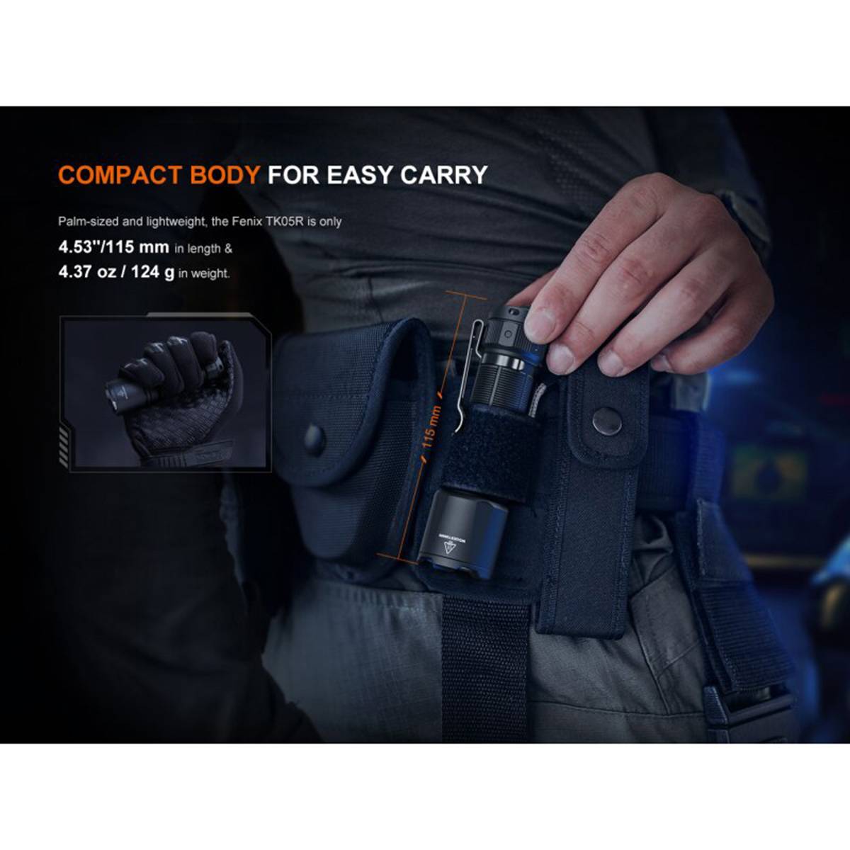 Fenix TK05R Taktische LED Taschenlampe 1000 Lumen - Schwarz