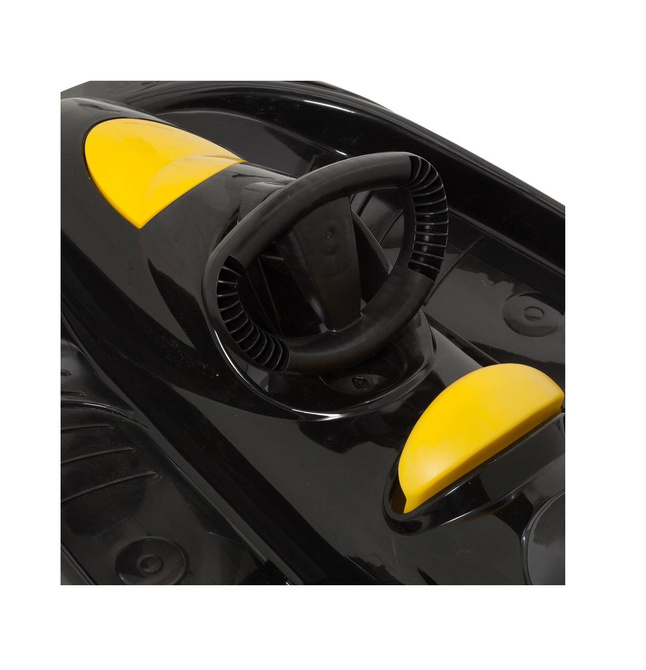 Hamax | Lenkschlitten Sno Action | Schwarz/Gelb | für rasante Abfahrten | ergonomischer Lenker | hohe Stabilität | ideal für Winterspaß