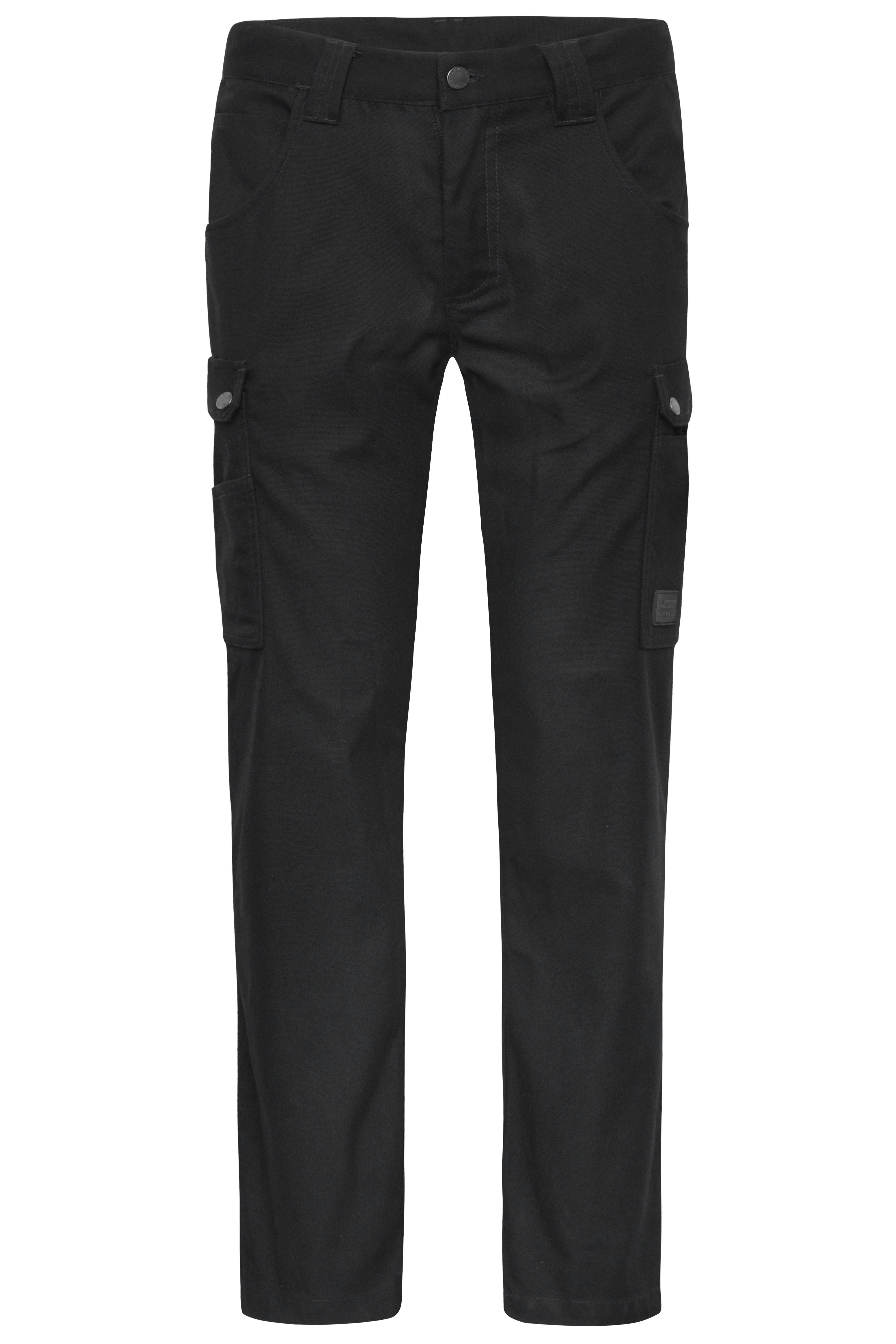 James & Nicholson® Workwear Cargo Pants JN877 Reißfeste Dreifachnaht Größe: 46 Black