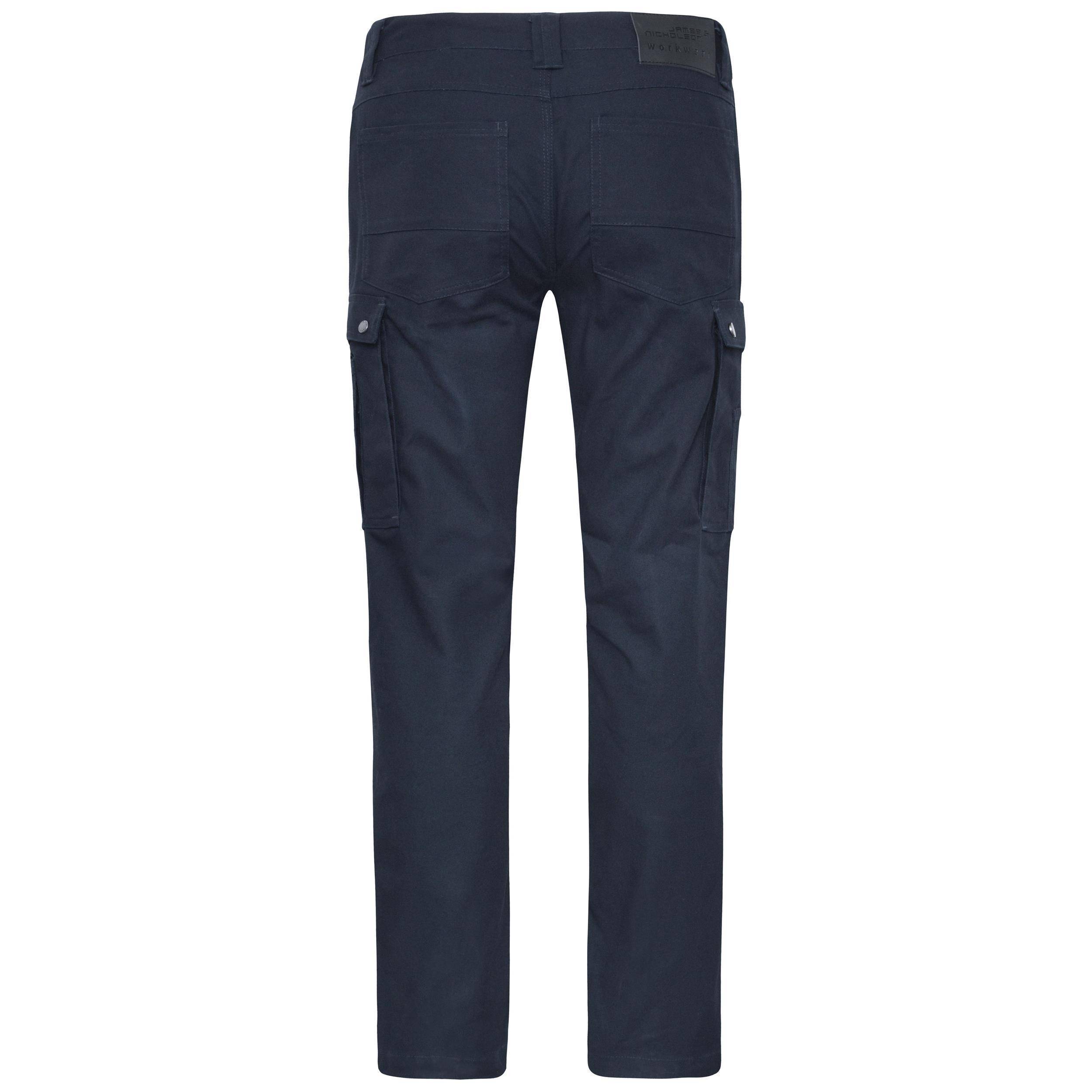 James & Nicholson® Workwear Cargo Pants JN877 Reißfeste Dreifachnaht Größe: 56 Navy