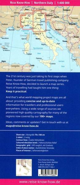 Reise Know-How Landkarte Italien, Nord / Northern Italy (1:400.000)