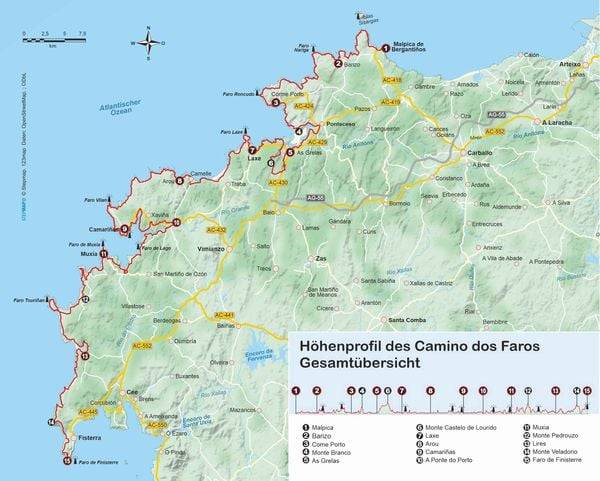 Spanien: O Camiño dos Faros