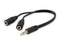 Equip 147941 Audio-Splitter Schwarz Multimedia-Technik Audiokabel