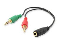 Equip 147942 Audio-Splitter Schwarz Multimedia-Technik Audiokabel