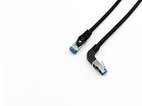 Equip Cat.6A S/FTP Patchkabel, gewinkelter zu geradem Stecker, 2,0 m, Schwarz Kabel Patchkabel RJ45