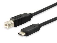 Equip 12888207 USB Kabel USB 2.0 1 m USB B USB C Schwarz Multimedia-Technik Druckerkabel