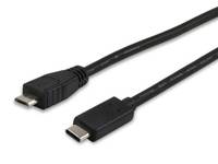 Equip 12888407 USB Kabel USB 2.0 1 m Micro-USB B USB C Schwarz Multimedia-Technik USB-Kabel