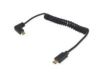Equip USB 2.0 C auf C 90° abgewinkeltes Spiralkabel, Stecker/Stecker, 1 m Multimedia-Technik