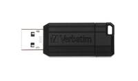 Verbatim PinStripe - USB-Stick 32 GB - Schwarz Eingabe / Ausgabe