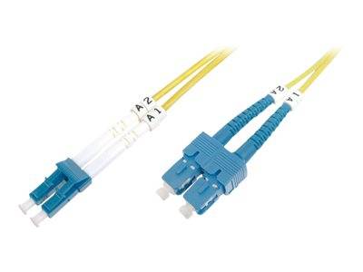 DIGITUS Fiber Optic Singlemode PatchK SC (APC) to LC (PC) 1m Multimedia-Technik Lichtwellenleiterkab