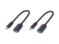 Conceptronic ABBY11B OTG-Adapter für USB-C zu USB-A 2er Pack, 20cm Adapter / Konverter USB