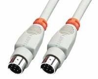 Lindy 8 Pin Mini DIN Cable 2 m Paralleles Kabel Grau Multimedia-Technik Druckerkabel