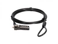 Conceptronic CUSTODIO01BS Laptop-Kombinationsschloss, Standard-Sicherheitsschlitz, 1.8m