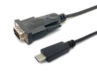 Equip USB-C auf Serial (DB9) Kabel, M/M, 1.5m Adapter / Konverter USB