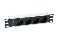 Equip 333311 Stromverteilereinheit (PDU) 4 AC-Ausgänge 1U Schwarz, Silber Multimedia-Technik