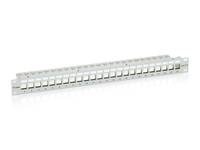 Equip 24-Port Keystone Cat.6 Geschirmtes Patch Panel, Hellgrau Multimedia-Technik Patchpanel