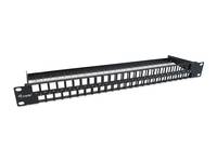 Equip 48-Port Keystone Cat.6 Ungeschirmtes Patchpanel, Schwarz Multimedia-Technik Patchpanel