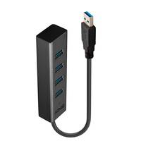 Lindy 43324 Schnittstellen-Hub USB 3.2 Gen 1 (3.1 Gen 1) Type-A 5000 Mbit/s Schwarz HUBs