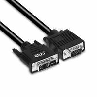 CLUB3D DVI-A TO VGA CABLE M/M 3m/ 9.8ft 28 AWG DVI-D Schwarz Multimedia-Technik DVI-Kabel