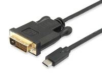 Equip 133468 Videokabel-Adapter 1,8 m USB Typ-C DVI-D Schwarz Adapter / Konverter USB