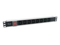 Equip 333310 Stromverteilereinheit (PDU) 8 AC-Ausgänge 1U Schwarz Multimedia-Technik